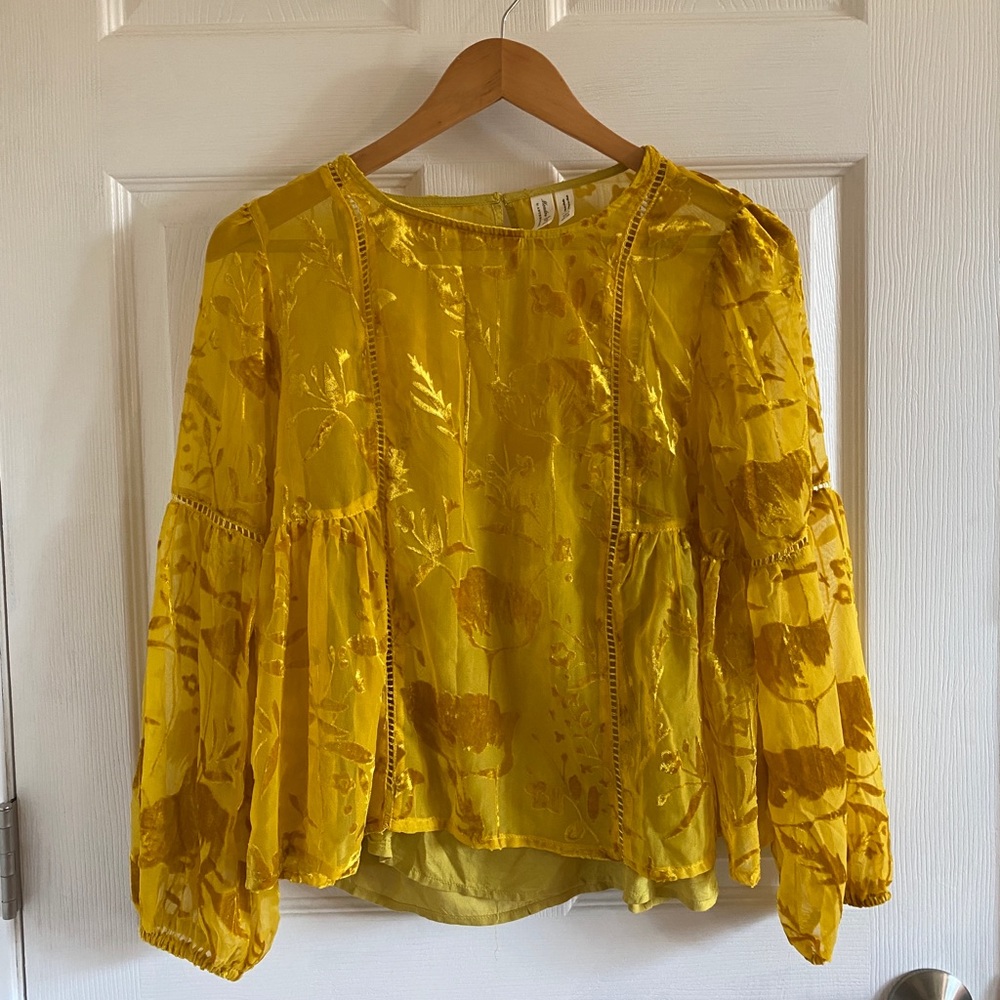 Anthropologie Meadow Rue Yolanda Peasant Top